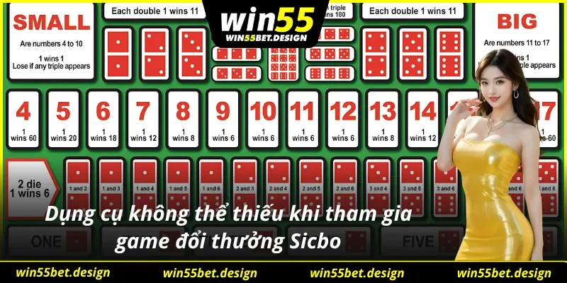 Những dụng cụ quan trọng trong Sicbo Win55